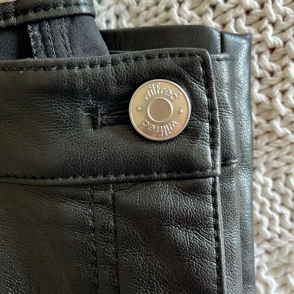 Wilfred The Melina™ High-rise Pant Sz 8 Black Straight Leg Vegan Leather - Picture 5 of 12